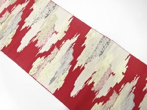 アンティーク　霞に古典柄模様織り出し名古屋帯（着用可）